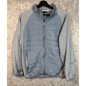 Ahead Mens AJ27 Atwood Quilted Full Zip Gray Golf Jacket Seahorse Logo - Medium